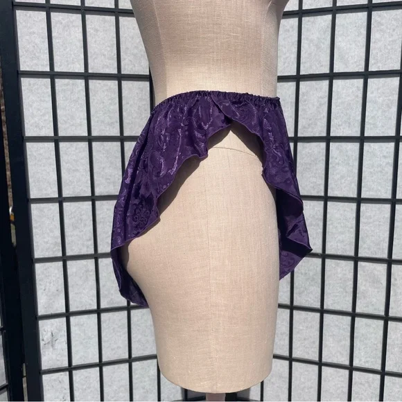 VICTORIA’S SECRET Vintage 80s Gold Label Purple Brocade Lace Pajama Set Lingerie - Picture 7 of 12